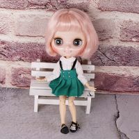 Middie Blyth ตุ๊กตาเปลือยกาย20ซม. พร้อมชมพูอ่อนผมสั้นแบบ DIY ของขวัญ