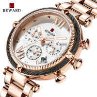 REWARD Watch Women Quartz Watches Waterproof Fashion Casual Chronograph Ladies Dress Date 24 Hour Display Clock Relogio Feminino