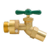 LF ss No-Kink Hose Bib Water Faucet With Vacuum Breaker Valve, Outdoor Garden Hoses Spigot Shut Off Valve Hose Facuets