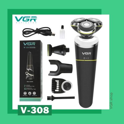 เครื่องโกนหนวด เครา กันขอบ ไฟฟ้าสำหรับผู้ชาย VGR 2in1 รุ่น V-308 (สินค้าพร้อมส่ง)