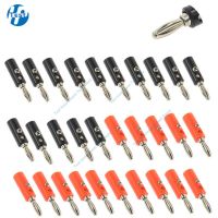 30pcs Banana Plug Red+Black 4mm Audio Speaker Wire Cable Screw Type Banana Connector Bar Wine Tools