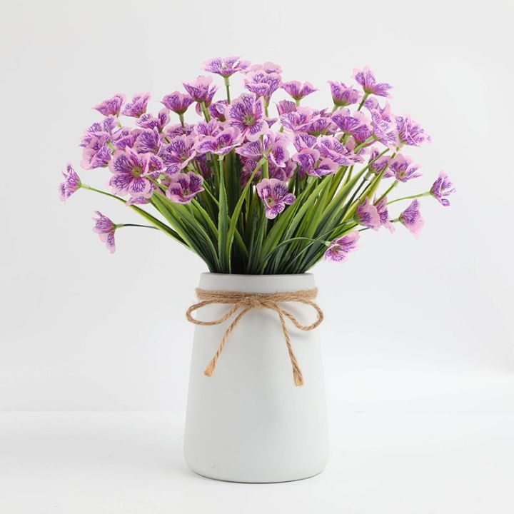 5-heads-spring-grass-flower-water-grass-violet-cloth-art-flower-imitation-flower-home-outdoor-wedding-decoration-fake-flower