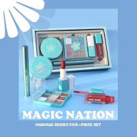 เซตเครื่องสำอาง MAGIC NATION เซตเครื่องสำอางครบเซต เครื่องสำอางแต่งหน้า แป้งฝุ่นโปร่งแสง4เฉดสี แป้งฝุ่น