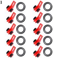 10ชิ้นปลอดภัยเบ็ดเกี่ยวในการเก็บรักษาตะขอตกปลาที่ยึดเพื่อปลอดภัยสำหรับเครื่องมือเบ็ดตกปลาล่ออุปกรณ์เสริมเครื่องมือตัวยึดเบ็ดตกปลา