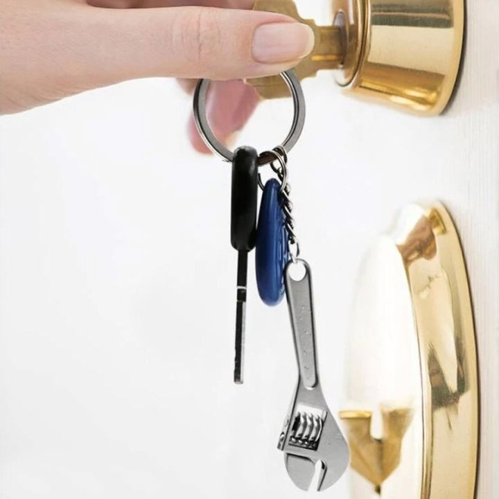 พวงกุญแจประแจเหล็กพวงกุญแจแสตนเลสเครื่องมือ-keyfob-พวงกุญแจรถการจำลองคุณภาพสูงพวงกุญแจลูกบิดความแปลกใหม่