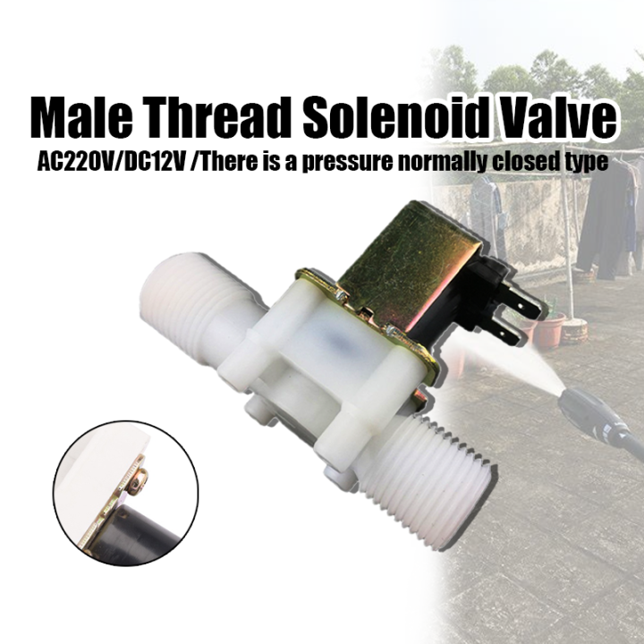 Water Pressure Control Valve 1/2" 220V/12V Male Thread Solenoid Valve