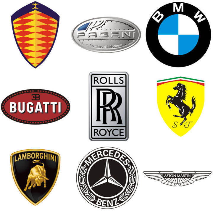 Lamborghini Car Logo Stickers Mercedes-Benz Maybach Ferrari Modified ...