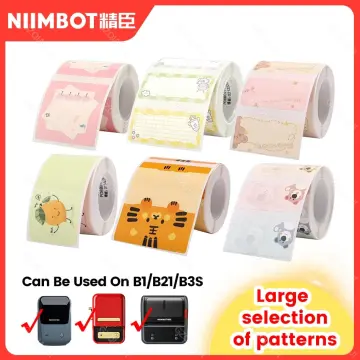 Label Maker Tape Compatible for NIIMBOT B21/B1/B3S, Barcode Address Label  Printer Paper Waterproof Anti-Oil Scratch-Resistant Sticker White