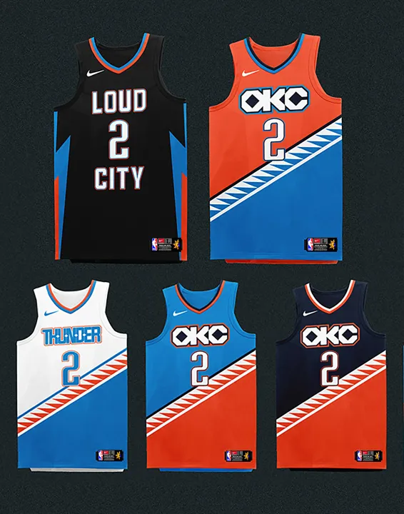 OKC LOUD CITY JERSEY FREE CUSTOMIZE NAME AND NUMBER ONLY full ...