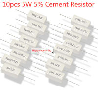 10ชิ้น5W 5% ซีเมนต์ต้านทานไฟฟ้า0.1 ~ 10K 0.1R 1R 0.5R 10R 100R 0.22 0.33 0.5 1 2 5 8 10 15 20โอห์ม25 30 100 1K 10K 10K