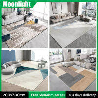 MOONLIGHT- 200X300ซม. Nodic พรมสำหรับห้องนั่งเล่นตกแต่งบ้านขนาดใหญ่พรมห้องนอนพรมโซฟา Decor Mat ห้องนอนเด็กข้างเตียงพรมประตู Mat