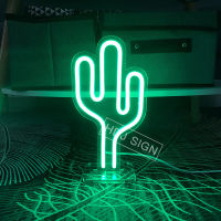 Cactus LED Neon Light USB Bedroom Desk Decor Lamp Christmas Childrens Room Bar Table Night Light Birthday Gift