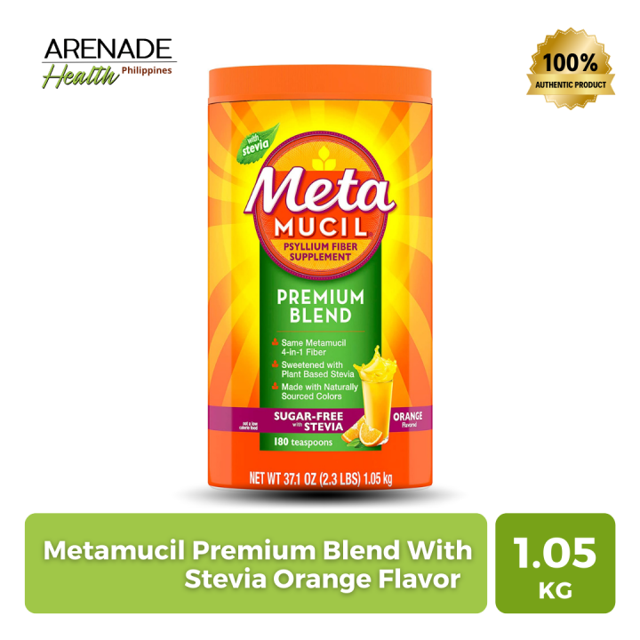 Metamucil Psyllium Fiber Powder Supplemet Premium Blend With Stevia