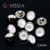 【cw】 30pcs/lot Size: 11mm Sliver  Round  buttons Shirt resin button Scrapbooking DIY accessories (ss 1019)