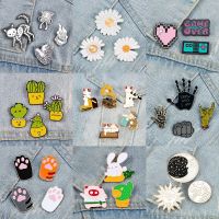 hot【DT】 3-5PCS Brooch Sets Cartoon Cats Claw Enamel Pins Punk Hand Badge Potted Cactus Game Jewelry Wholesale