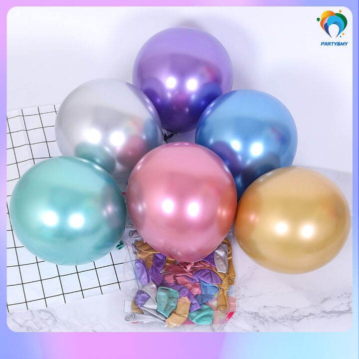 10 Inch Metal Latex Balloons for Birthday Party/Anniversary Celebration ...