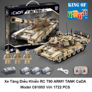 Đồ Chơi Lắp Ráp Xếp Hình Mô Hình Xe Tăng Điều Khiển Từ Xa RC T90 ARMY TANK