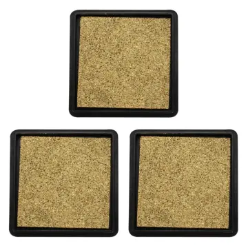 Sodial Rubber Stamp Ink Pad Stamp Inkpad Ink Pad - Gold