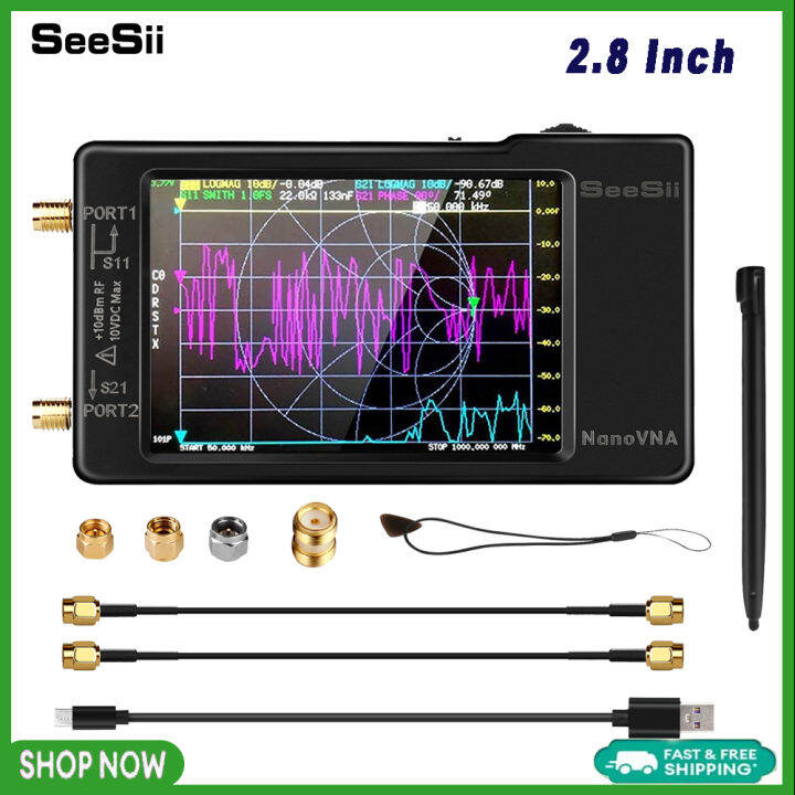 SEESII Nanovna-H Vector Network Analyzer,Upgraded HW3.6 10KHz-1.5GHz MF ...