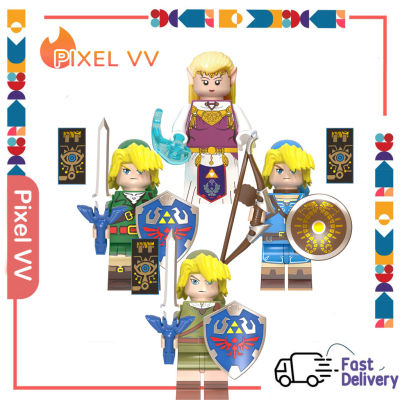 ฟิกเกอร์ขนาดเล็ก Zelda ตำนานของเกม Zelda เจ้าหญิงเชื่อมโยงของเล่นบล็อกตัวต่อสำหรับเลโก้