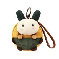 Duolexiang Key Coin Purse Three-Color Patch Korean Version Cartoon Cute Small Coin Bag Womens Canvas Key Coin Bag 【OCT】