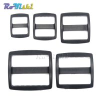 10pcs/pack Plastic Slider Tri Glide Adjust Buckles Wider Style Backpack Straps Black