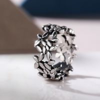 [COD] Cao Shi wish new olive leaf imitation ring female retro old style hollow petal branch