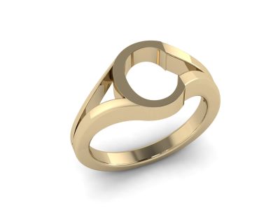 แหวนตัวอักษร C ทองคำ 14K