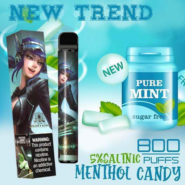 LEGIT MIGHTY KING PUFF BAR PLUS 800 PUFFS 5 SALTNIC Vape PEN Disposable