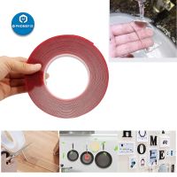 【】 zsdcpt Double Side Tape PET Film Tape Red Strong Adhesive Tape No Trace 3/5/8/10/15/20mm 10M for Phone LCD Screen PC LCD Glass