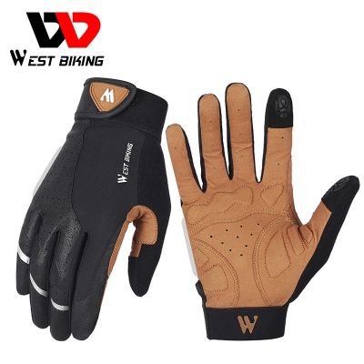 WEST BIKING Cycling Gloves Winter Full Finger MTB Bicycle Sports Gloves Men Women Spring Autumn Gym Motorcycle Gloves
