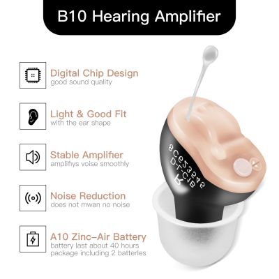 ZZOOI Invisible Hearing Aids Digital Audifonos Hearing Ear Sound Amplifier for Deafness Elderly Adjustable Micro Mini Hearing Aid