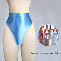 XCKNY glossy t-shaped pants with buttocks y solid bikini high waist y tights underpants briefs swimming trunks