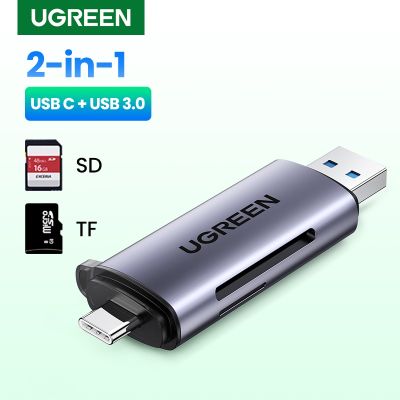 Ugreen อะแดปเตอร์การ์ดรีดเดอร์ USB 3.0 512G Type C SD Micro SD TF OTG สําหรับ iPad Air 5 4 iPad Mini 6 Card Reader