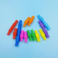 Pop Tupe Mini Colorful Stretching Tube Childrens Toy Bellows Telescopic Tube Vent J6P1