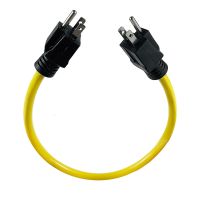 2 Pack 3 Plug to Plug Male Double 5-15P Extension Cord, RV, Generator Adapter Cord, 125V 24Inch