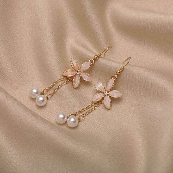 s925-new-korea-fashion-restor-pearl-heart-pendant-women-jewelry-party-metal-gold-color-ear-clip-earrings