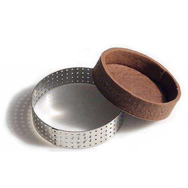 18pcs-6cm-tart-ring-stainless-steel-tartlet-mold-circle-cutter-pie-ring-heat-resistant-perforated-cake-mousse-molds