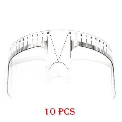 10PCS Reusable Semi Permanent Eyebrow Ruler Eye Brow Measure Tool Eyebrow Guide Ruler Microblading Calliper Stencil Makeup Tools