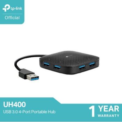TP-Link UH400 (USB 3.0 4-Port Portable Hub) พอร์ต USB 3.0 ดีไซน์กระทัดรัด ความเร็วในการถ่ายโอนข้อมูลได้ถึง 5Gbps