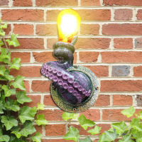 Bulbs Hanging Wall Octopus Holder Home Decor LED Wall Light Bedside Fixture Living Room Background Wall Lamp