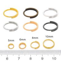 Dia 5 6 8 10mm Gold Sliver Bronze Color Open Jump Rings Double Loops Split Rings Connectors For Jewelry Making DIY