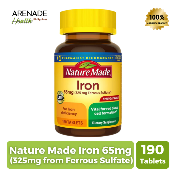 Nature Made Iron 65 mg (325 mg from Ferrous Sulfate) Supplement for