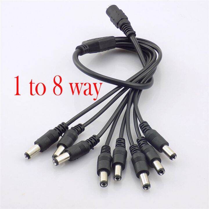 12v-1-female-to-2-3-4-5-6-8-male-way-dc-power-splitter-adapter-connector-plug-cable-5-5mm-2-1mm-for-cctv-camera-led-strip-lights-wires-leads-adapters