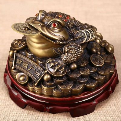 Copper Golden Toad Decoration Recruits Retro Three -legged Toad Home Decorations Shop Opening Gifts