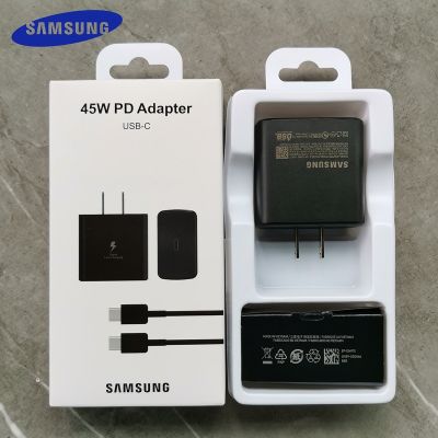 Samsung Charger 45W PD US Super Fast Charging Adapter For Galaxy S20 S21 S22 S23 Note 10 Plus 20 Ultra Z Flip Fold 4 3 2 A73 A72
