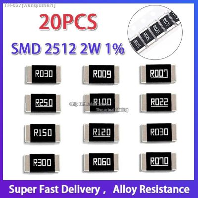 ▧ 20PCS Alloy Resistor 2W R001 R002 R003 R004 R008 R009 R010 R012 R015 2512 1 R020 R025 R060 R070 R100 R120 R150 R300 R500 SMD