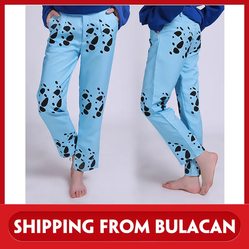 Trafalgar Law Pants Blue White Cosplay Costume  One piece Merchandise  Up  to 80 Off  Free Shipping