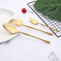 2/4/6/8 Set Gold Cutlery Dinnerware Set 304 Stainless Steel Dinner Tea Spoon Fork Knife Kitchen Western Flatware Tableware Gift