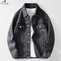 Spot high CP value] quality mens wear spring mens denim jacket loose network celebrity jacket body-building Korean version leisure trend jacket coat boys clothingTH